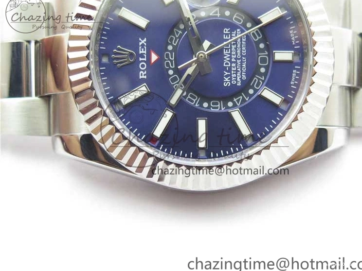 0413 Sky-Dweller 326934 SS AIF Blue Dial on SS Bracelet A23J to RelaxedFit 2787